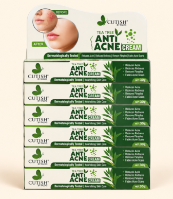 Cutish by Razias Tea Tree Anti Acne Cream Dermatolohically Tested